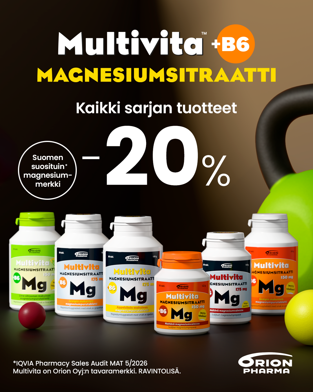 Multivita Magnesiumsitraatti kampanja somekuva